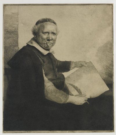 Lieven Willemsz. van Coppenol, mestre calígrafo: a gravura de maiores dimensões de Rembrandt van Rijn