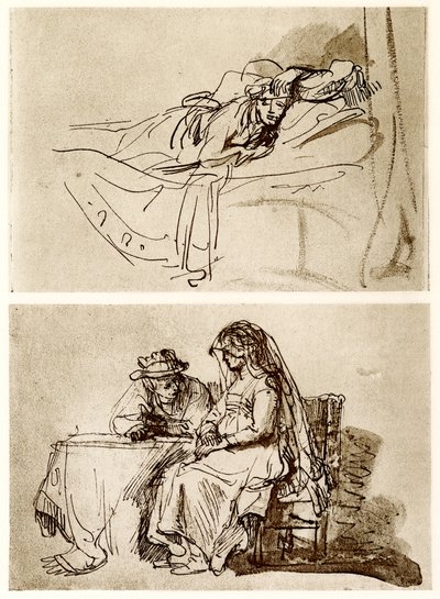 Mulher Deitada, A Conversa de Rembrandt van Rijn