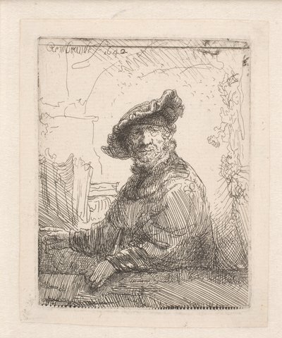 Homem num caramanchão de Rembrandt van Rijn