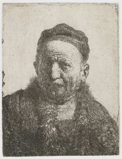 Homem com um boné apertado: busto (o pai do artista?) de Rembrandt van Rijn