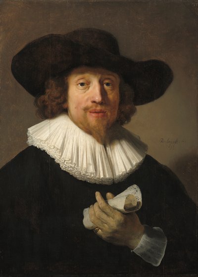 Homem com folha de música, 1633 de Rembrandt van Rijn