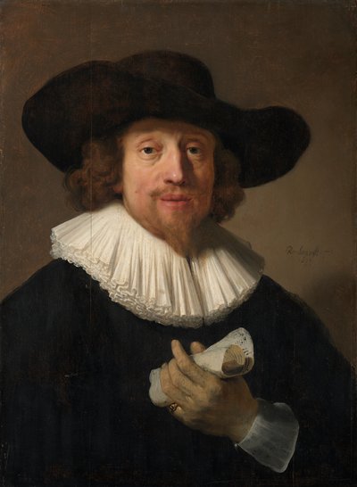 Homem com uma partitura de Rembrandt van Rijn