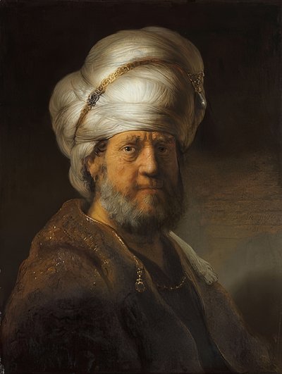 Homem em traje oriental. 1635 de Rembrandt van Rijn
