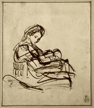 Maria com a criança de Rembrandt van Rijn