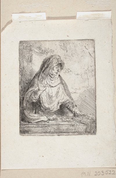 Nossa Senhora das Dores com os instrumentos da Paixão de Cristo de Rembrandt van Rijn