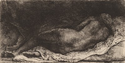 Negra Deitada, 1658. de Rembrandt van Rijn