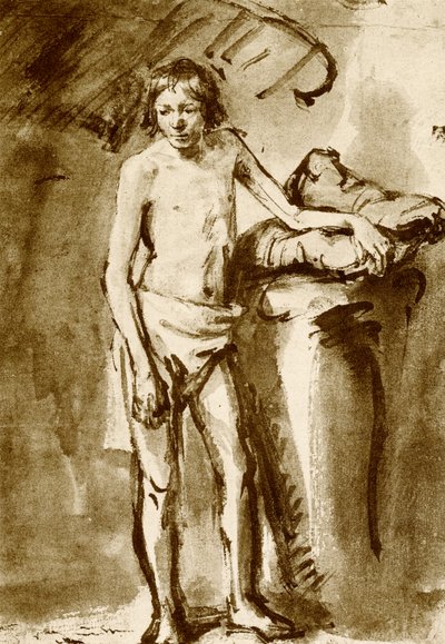 Desenho nu para um jovem de Rembrandt van Rijn