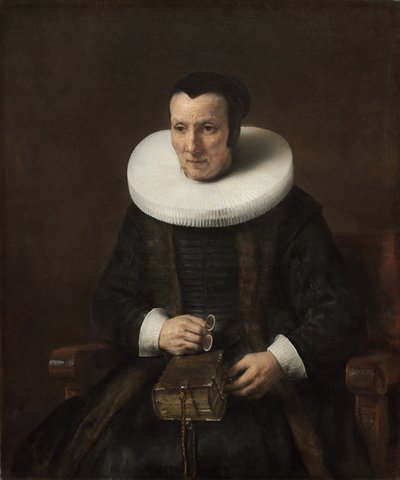 Velha senhora com um livro, 1647 de Rembrandt van Rijn