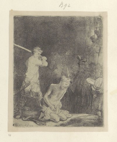 Onthoofding van Johannes de Doper
Colecção de oitenta e cinco estampas originais (título da série) de Rembrandt van Rijn