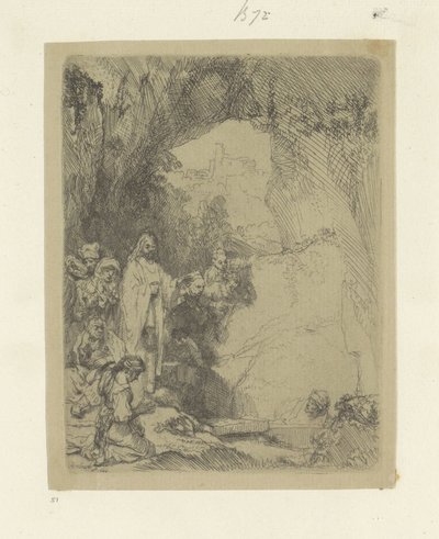 Opwekking van Lazarus: kleine plaat
Colecção de oitenta e cinco estampas originais (título da série) de Rembrandt van Rijn