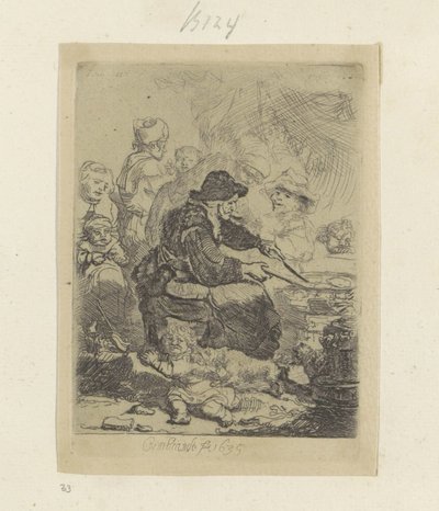 Pannekoekenbakster
Colecção de oitenta e cinco estampas originais (título da série) de Rembrandt van Rijn
