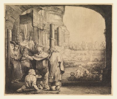 Pedro e João na Porta do Templo de Rembrandt van Rijn