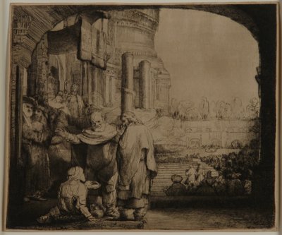 Pedro e João na Porta do Templo de Rembrandt van Rijn