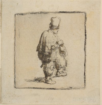 Polander de pé com os braços cruzados, 1630-40. de Rembrandt van Rijn