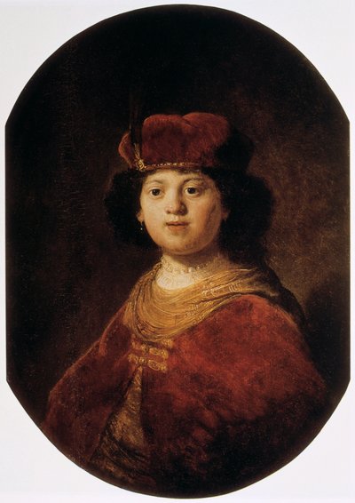 Retrato de um menino, século XVII de Rembrandt van Rijn