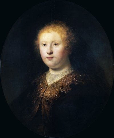 Retrato de uma jovem mulher, 1632. de Rembrandt van Rijn