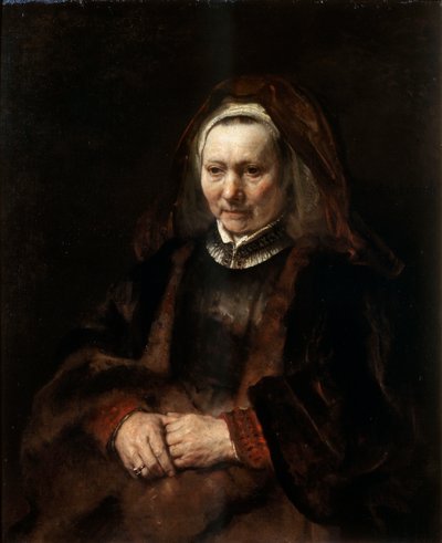 Retrato de uma mulher idosa, 1650-1652. de Rembrandt van Rijn