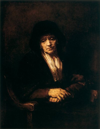 Retrato de uma mulher velha, 1654 de Rembrandt van Rijn