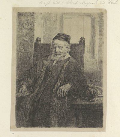 Portret van de goudsmid Jan Lutma Coleção de oitenta e cinco gravuras originais (título da série) de Rembrandt van Rijn