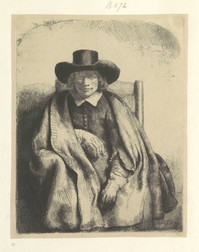 Portret van de prentverkoper Clement de Jonghe
Colecção de oitenta e cinco estampas originais (título da série) de Rembrandt van Rijn