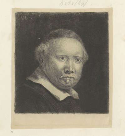 Retrato do mestre da escrita Lieven Willemsz. van Coppenol: placa grande
Recueil de quatre-vingt-cinq estampes originales (título da série) de Rembrandt van Rijn
