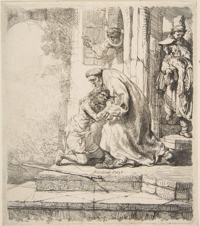 Retorno do Filho Pródigo, 1620-69. de Rembrandt van Rijn