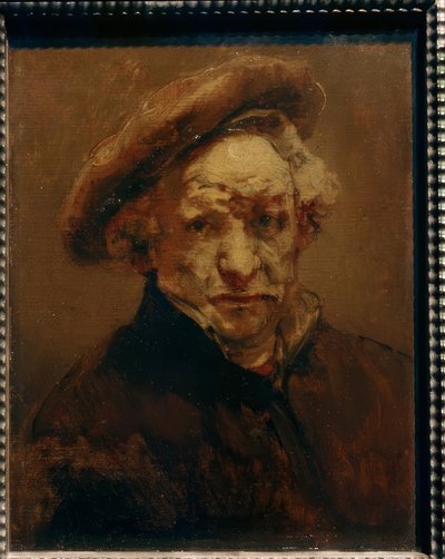 Auto-retrato com boina de Rembrandt van Rijn