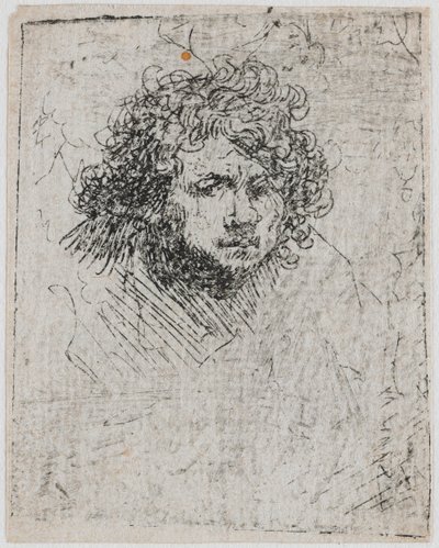 Auto-retrato, ca 1626-1629. de Rembrandt van Rijn