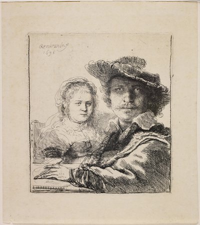 Auto-retrato com a Saskia de Rembrandt van Rijn