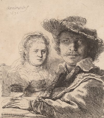 Autorretrato com Saskia, 1636. de Rembrandt van Rijn