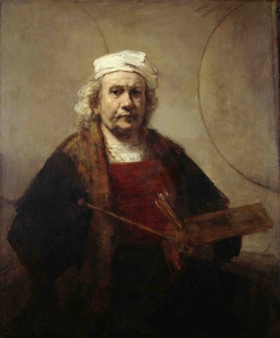Auto-retrato com dois círculos, ca 1665-1669 de Rembrandt van Rijn