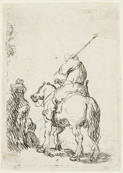 Soldado a cavalo de Rembrandt van Rijn