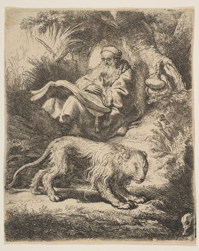 São Jerônimo Reading, 1634. de Rembrandt van Rijn