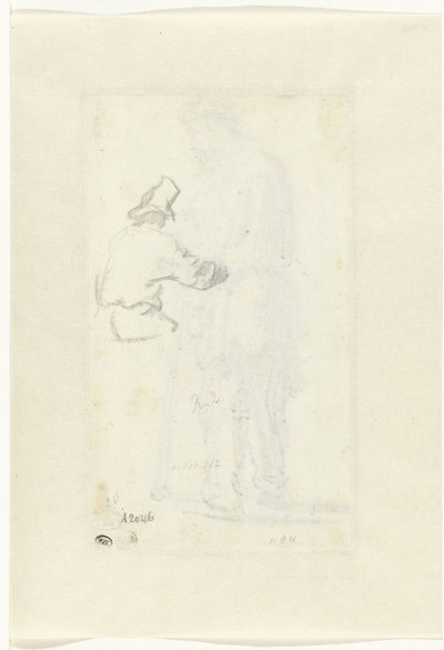 Estudo de um homem, visto de costas de Rembrandt van Rijn