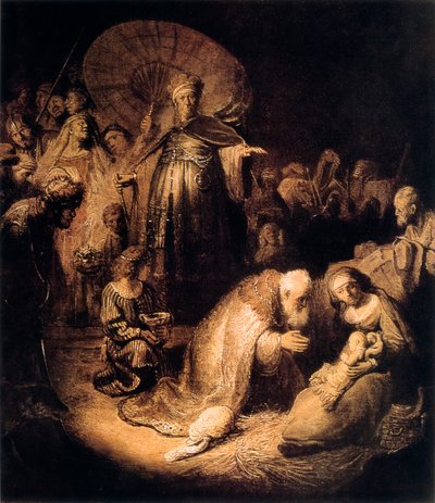 A Adoração dos Magos, 1632 de Rembrandt van Rijn