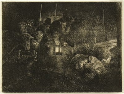 A Adoração dos Pastores: Uma Peça Noturna de Rembrandt van Rijn
