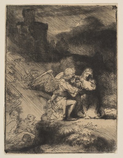 A agonia no jardim, ca. 1652 de Rembrandt van Rijn