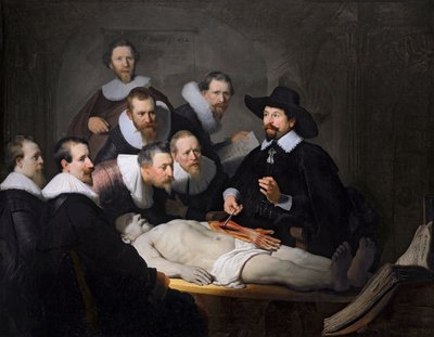 A lição de anatomia do Dr. Nicolaes Tulp, 1632 de Rembrandt van Rijn