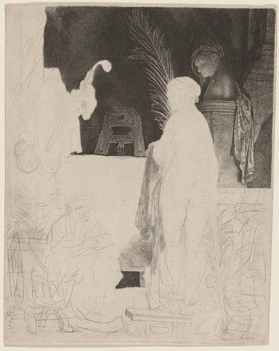 O artista a desenhar a partir do modelo de Rembrandt van Rijn