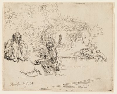 Os banhistas de Rembrandt van Rijn
