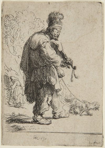 O Violinista Cego de Rembrandt van Rijn