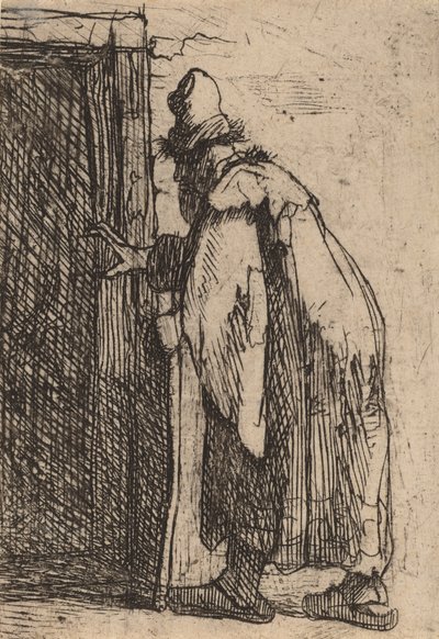 A cegueira de Tobit: um esboço, c. 1629. de Rembrandt van Rijn