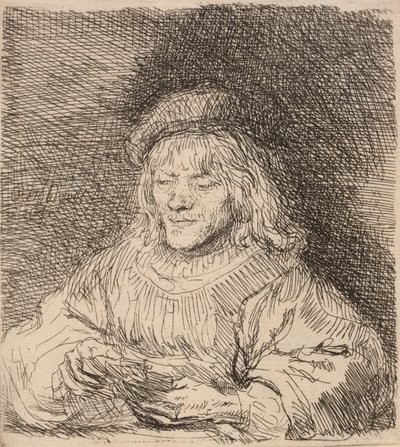 O jogador de cartas, 1641. de Rembrandt van Rijn