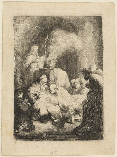 A Circuncisão: Prato Pequeno de Rembrandt van Rijn