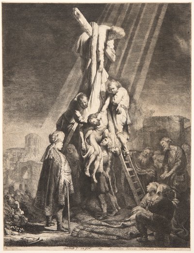 A descida da cruz de Rembrandt van Rijn