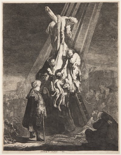 A descida da cruz de Rembrandt van Rijn