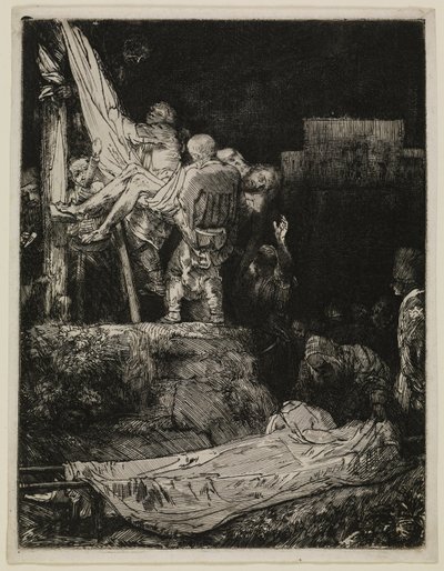 A Descida da Cruz à Luz das Tochas de Rembrandt van Rijn