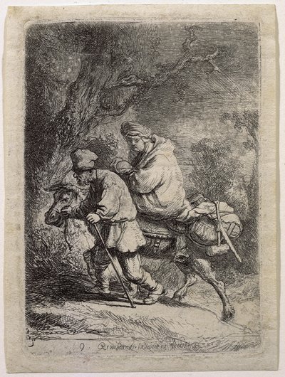 A fuga para o Egito de Rembrandt van Rijn