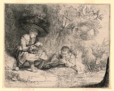 O tocador de flauta de Rembrandt van Rijn