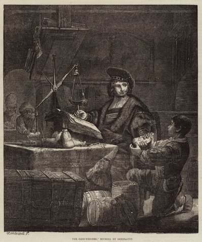O ouro-pesador de Rembrandt van Rijn